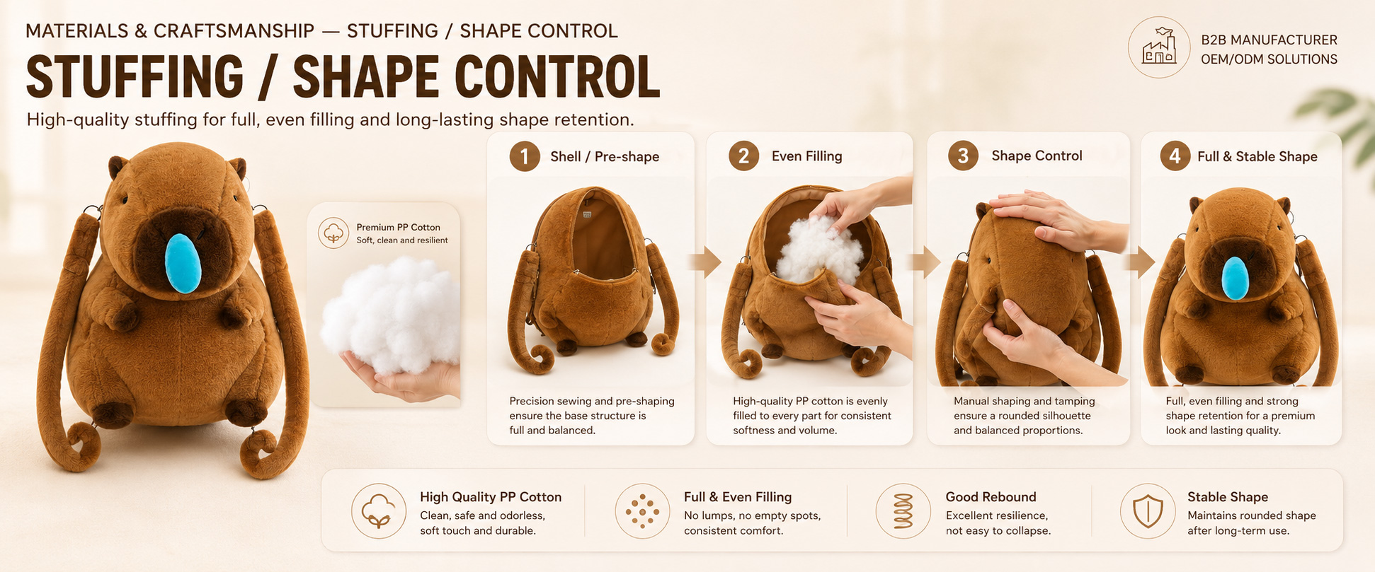 Materials and Craftsmanship For a Cute Plush Storage Bag, soft plush texture, neat stitching, stable zipper, comfortable strap design, and clean cartoon shaping are important. Materials and Craftsmanship
For a Cute Plush Storage Bag, soft plush texture, neat stitching, stable zipper, comfortable strap design, and clean cartoon shaping are important.