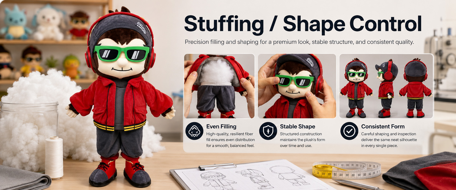 Materials and Craftsmanship For a Custom Mascot Plush, accurate shape, brand color matching, soft fabric, clean stitching, and detailed finishing are important. Materials and Craftsmanship For a Custom Mascot Plush, accurate shape, brand color matching, soft fabric, clean stitching, and detailed finishing are important.