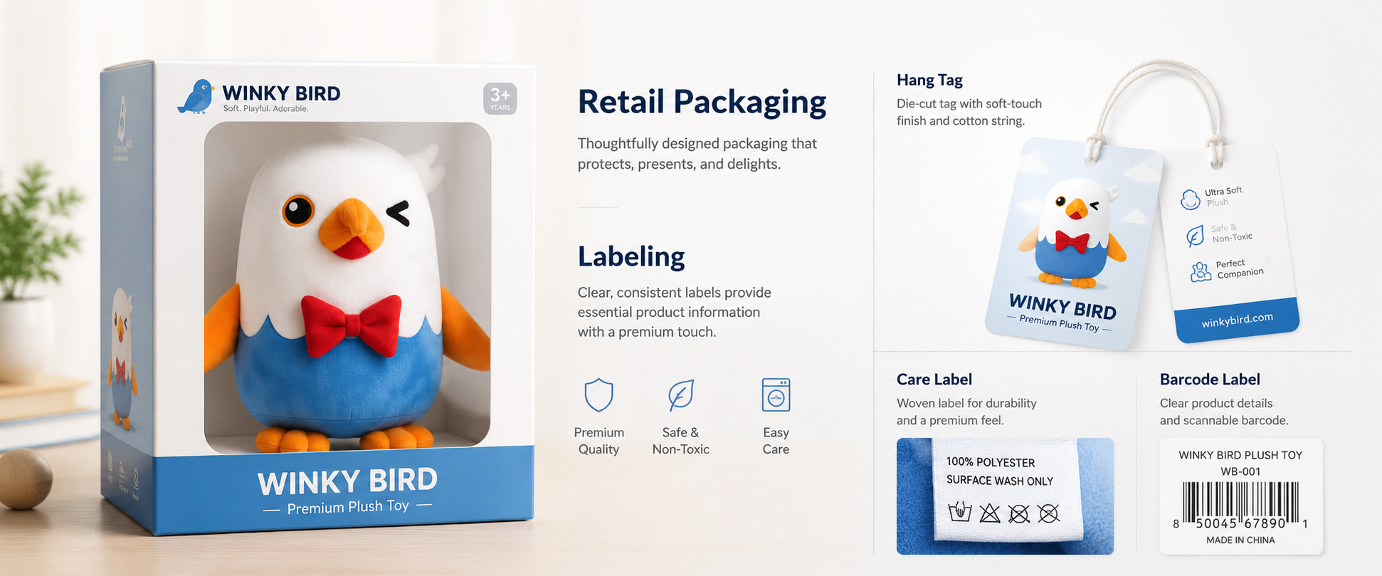 Event Packaging Options

Packaging can be customized for giveaways, corporate gifts, trade shows, anime merchandise, online sales, or retail shelves.
