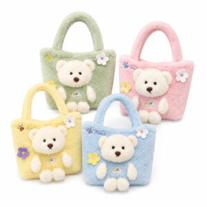 Cute Plush Handbag for Girls | Soft Embroidered Shoulder Purse