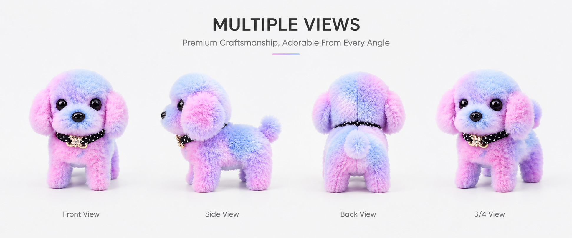 Dog Style Walking Puppy, Cartoon Dog, Realistic Dog, Sitting Puppy, Breed-Inspired Puppy, or Mascot Dog Interactive Features Walking Motion, Barking Sound, Tail Movement, Music Option, or Non-Electronic Plush Version Fabric Choice Short Plush, Long Plush, Super Soft Plush, PV Fleece, Fluffy Plush, or Smooth Plush Dog Style Walking Puppy, Cartoon Dog, Realistic Dog, Sitting Puppy, Breed-Inspired Puppy, or Mascot Dog Interactive Features Walking Motion, Barking Sound, Tail Movement, Music Option, or Non-Electronic Plush Version Fabric Choice Short Plush, Long Plush, Super Soft Plush, PV Fleece, Fluffy Plush, or Smooth Plush
