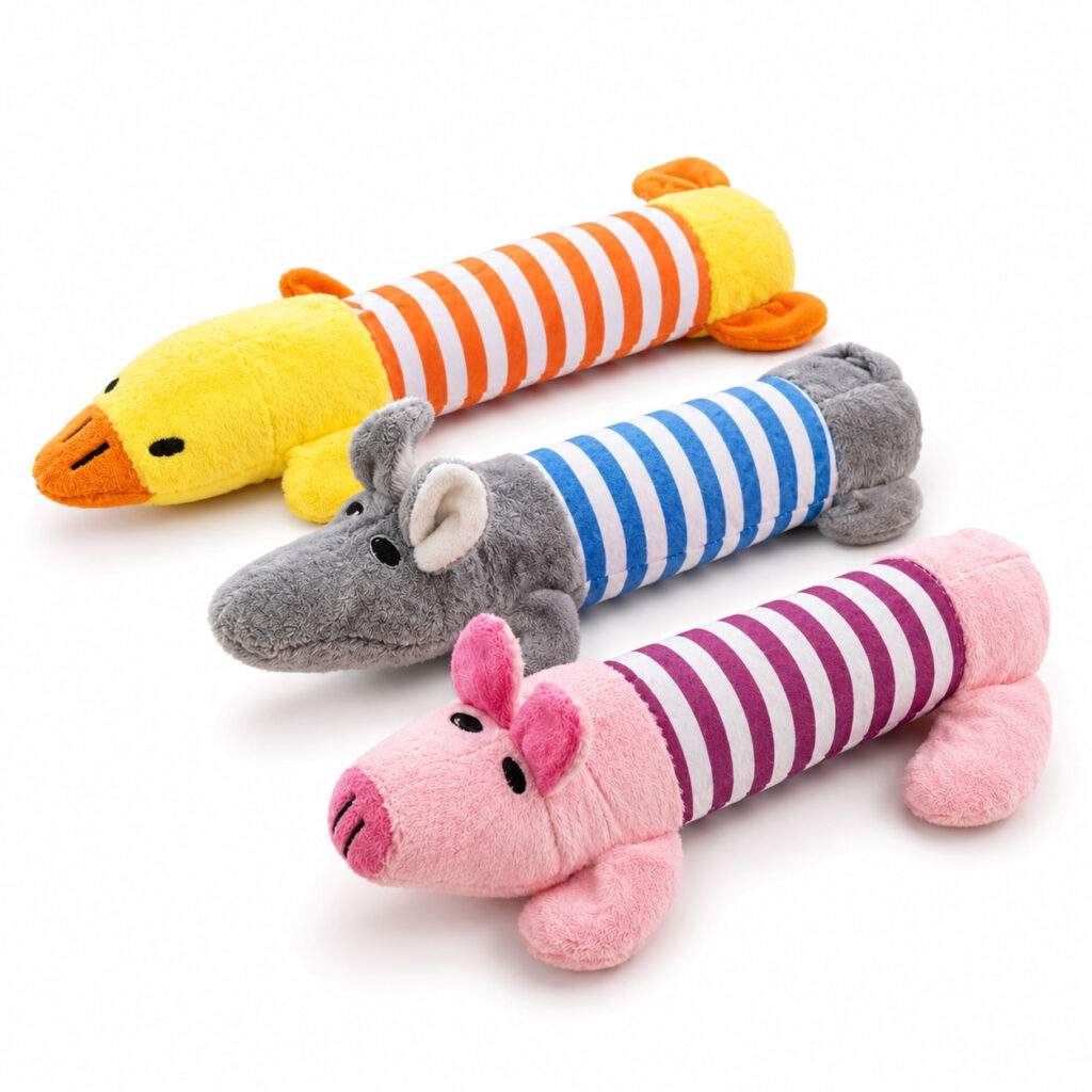 Interactive Plush Squeaky Dog Toy | Bite-Resistant Cartoon Pet Toy
