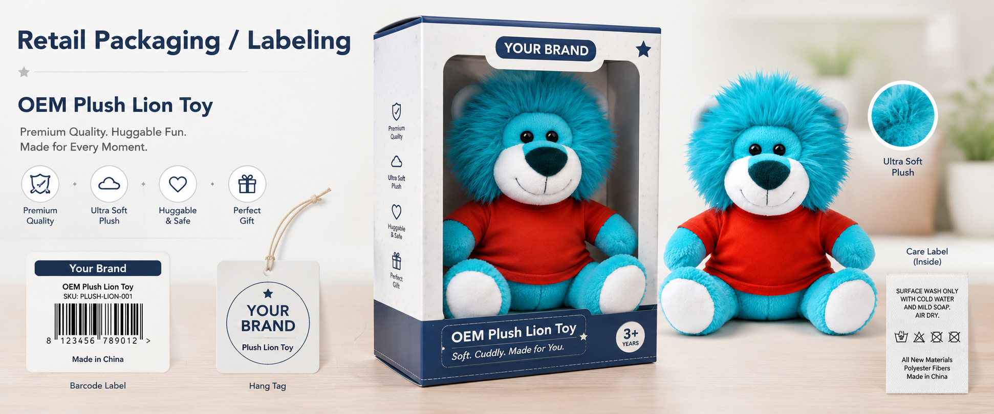 Packaging can be customized for giveaways, corporate gifts, trade shows, sports events, school events, online sales, or retail shelves.