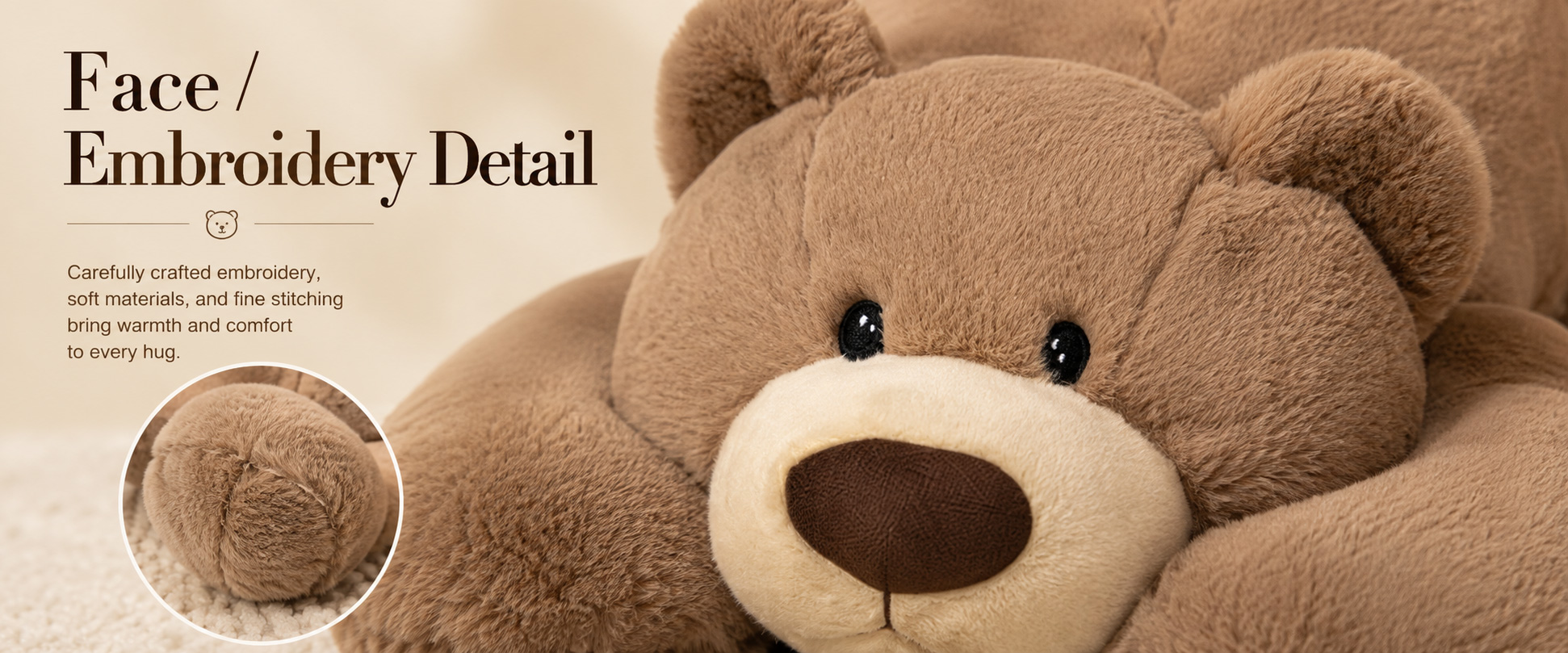 Materials and Craftsmanship For a Weighted Bear Hug Pillow, soft fabric, strong stitching, balanced weight distribution, smooth pillow shape, and clear instruction support are important.