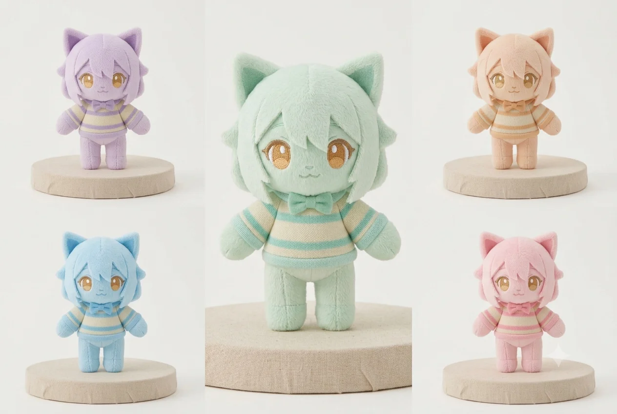 Complete plush prototype development process from artwork to approved plush toy
